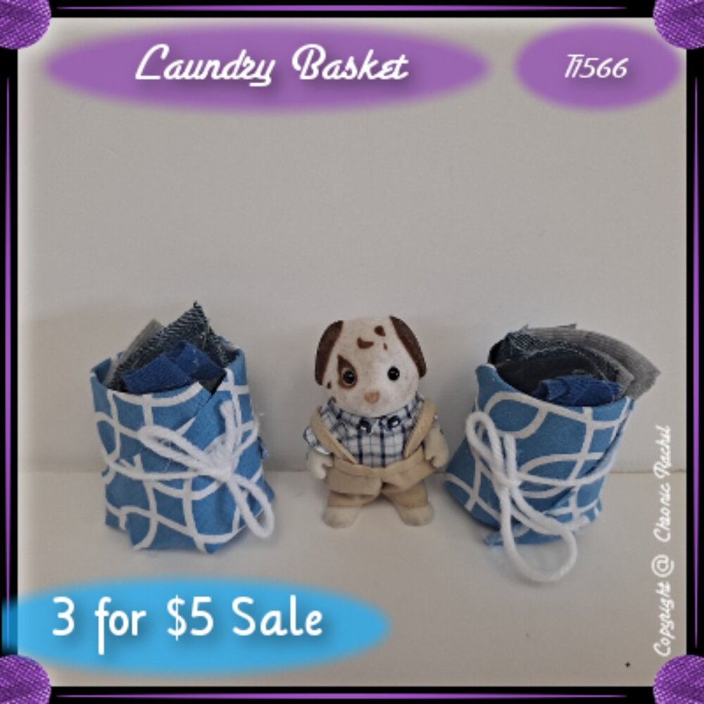 2-Pack Large Blue Fabric Baskets